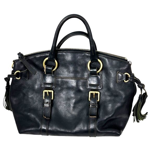 Dooney & Bourke Florentine Bristol Italian Leather Satchel Purse Handbag Black - Picture 5 of 6